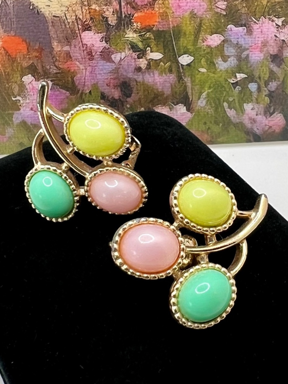 Sarah Coventry Candy Land CLIP Earrings 1973 FINAL MARKDOWN